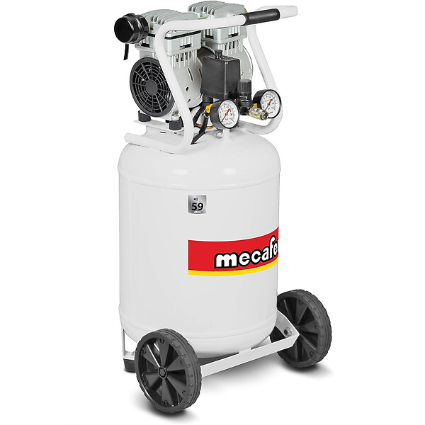 MECAFER - Compresseur silencieux Mecafer cuve de 50L vertical puissance 1,3HP - large