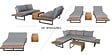 Salon modulable Izzy sofa set - 2 canapés + table basse - vignette