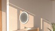 MP GLASS - Miroir LED salle de bain Swann Wood - Diam.60cm - vignette