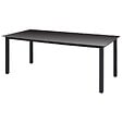 VIDAXL - vidaXL Table de jardin Noir 190x90x74 cm Aluminium et verre - vignette