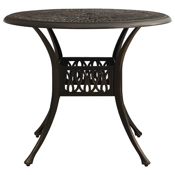 VIDAXL - vidaXL Table de jardin Bronze 90x90x74 cm Aluminium coulé - large