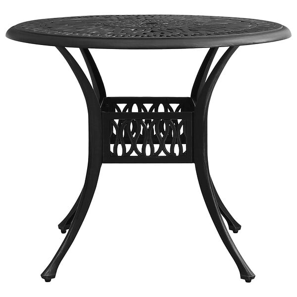 VIDAXL - vidaXL Table de jardin Noir 90x90x74 cm Aluminium coulé - large