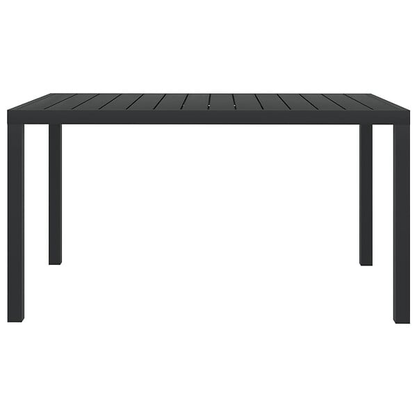 VIDAXL - vidaXL Table de jardin noir 150 x 90 x 74 cm Aluminium et WPC - large