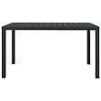 VIDAXL - vidaXL Table de jardin noir 150 x 90 x 74 cm Aluminium et WPC - vignette