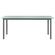 VIDAXL - vidaXL Table de jardin Gris clair 190x90x74 cm Aluminium et verre - vignette
