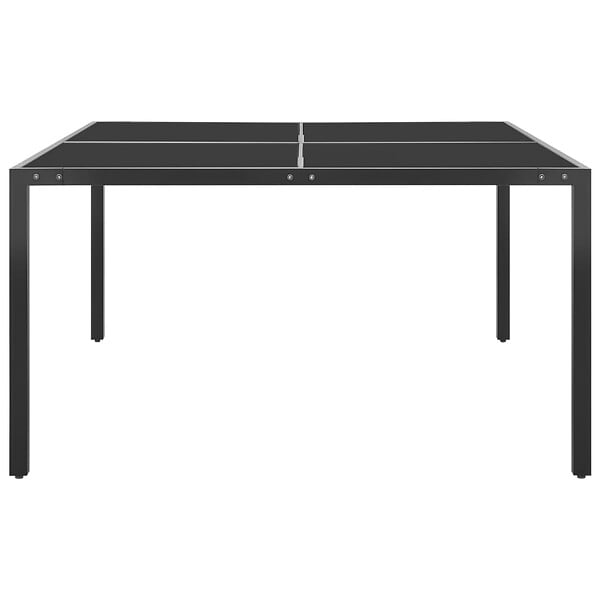 VIDAXL - vidaXL Table de jardin Anthracite 130x130x72 cm Acier et verre - large