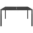 VIDAXL - vidaXL Table de jardin Anthracite 130x130x72 cm Acier et verre - vignette