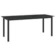 VIDAXL - vidaXL Table de jardin Noir 190x90x74 cm Aluminium et verre - vignette