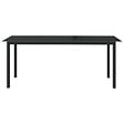 VIDAXL - vidaXL Table de jardin Noir 190x90x74 cm Aluminium et verre - vignette