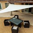 WERKAPRO - Voile d'ombrage triangulaire crème  3,6 x 3,6 x 3,6m - vignette