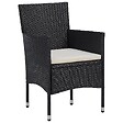 VIDAXL - vidaXL Chaises de jardin lot de 2 Résine tressée Noir - vignette