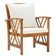 VIDAXL - vidaXL Chaises de jardin avec coussins lot de 2 Bois d'acacia massif - vignette