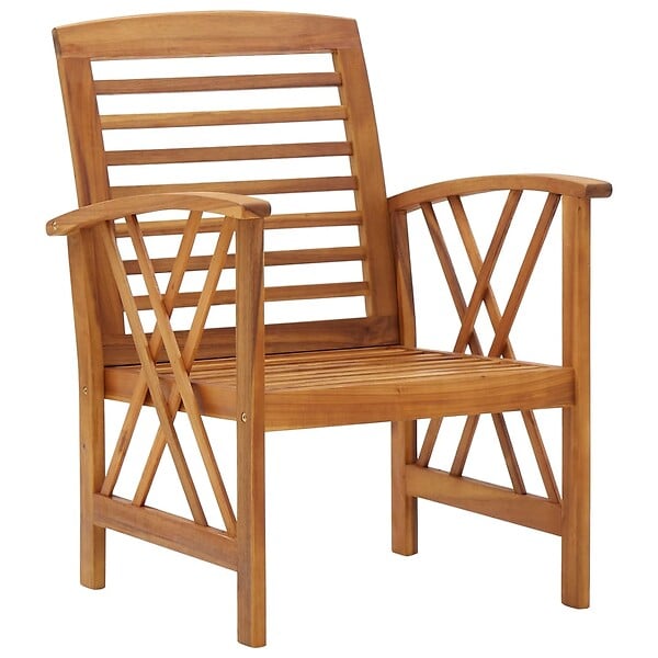 VIDAXL - vidaXL Chaises de jardin lot de 2 Bois d'acacia massif - large
