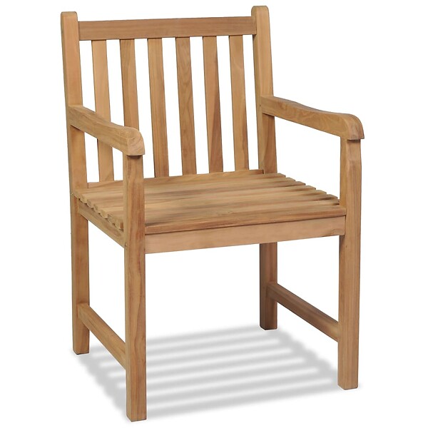 VIDAXL - vidaXL Chaises d'extérieur lot de 2 Bois de teck solide - large