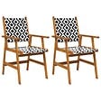 VIDAXL - vidaXL Chaises de jardin lot de 2 Bois d'acacia solide - vignette