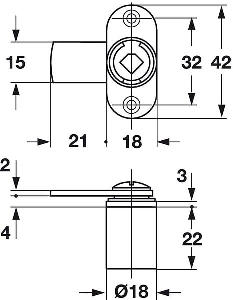 HANGER - SERRURE A PENE BATTANT 180  SYMO - large