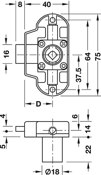 HANGER - KIT SERRURE ESPAGNOLETTE A VISSER  SYMO - large