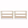 VIDAXL - vidaXL Range-chaussures à  3 étagères 2 pcs Bois de sapin solide - vignette