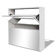 VIDAXL - vidaXL Meuble à  chaussures 2 étages avec miroir 63x17x67 cm Blanc - vignette