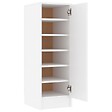 VIDAXL - vidaXL Armoire à  chaussures Blanc 32x35x92 cm Aggloméré - vignette