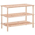 VIDAXL - vidaXL Range-chaussures à  3 étagères Bois de sapin solide - vignette