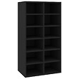 VIDAXL - vidaXL étagère à  chaussures Noir 54x34x100,5 cm Bois d'ingénierie - vignette