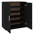 VIDAXL - vidaXL Armoire à  chaussures Noir 60x35x70 cm Bois d'ingénierie - vignette