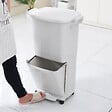 KITCHEN MOVE - Poubelle tri sélectif avec roulettes VALORIS 45L - vignette
