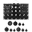 VIDAXL - vidaXL Ensemble de boules de Noël 100 pcs Noir - vignette