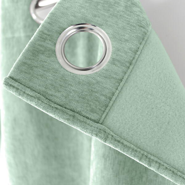 C MA DECO - Rideau thermique velours - Vert céladon - 140x260cm - large