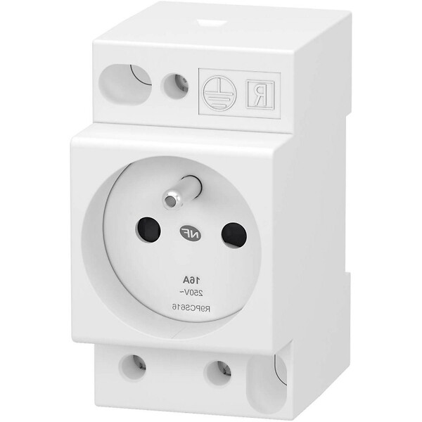 SCHNEIDER ELECTRIC - Prise de courant modulaire SCHNEIDER R9PCS616 avec terre Resi9 - large