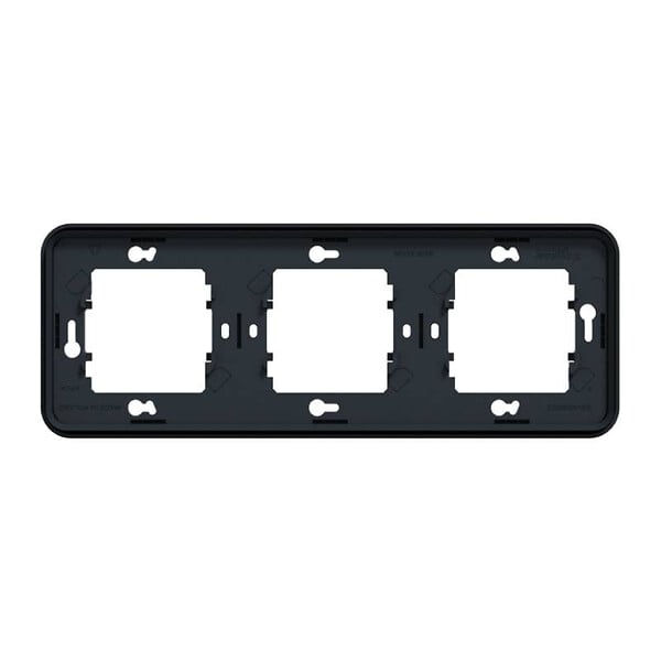 SCHNEIDER - Cadre 3 postes horizontale IP55 IK08 - Encastre - Gris anthracite - Mureva Styl - large