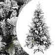 VIDAXL - vidaXL Sapin de Noël à  flocons de neige et pommes de pin 195 cm PVC/PE - vignette