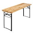 OVIALA - Table de brasserie pliante en bois 180 cm - Table brasserie pliante - vignette