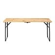 OVIALA - Table de brasserie pliante en bois 180 cm - Table brasserie pliante - vignette