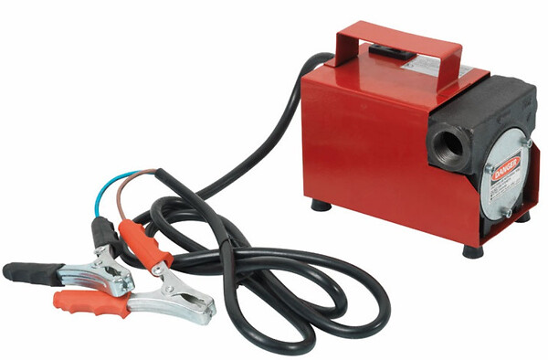 RIBIMEX - Pompe gasoil 12 Volts auto-amorçante câble avec pinces isolées - large