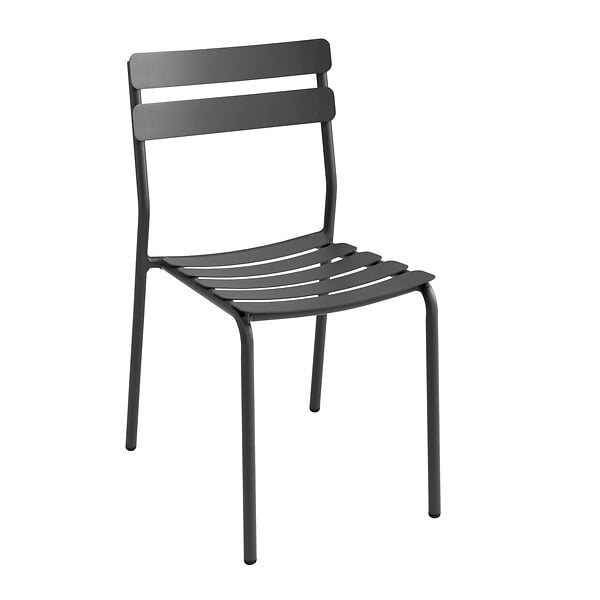 OVIALA - Table de terrasse inclinable 60 x 60 cm et 2 chaises noir - Almada - large