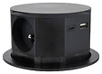 OTIO - Bloc multiprise escamotable polycarbonate Noir 100mm - vignette