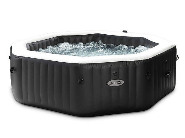 INTEX - Kit spa gonflable Intex PureSpa Carbone octogonal Bulles et Jets 6 places + Aspirateur + Kit d'entretien - large