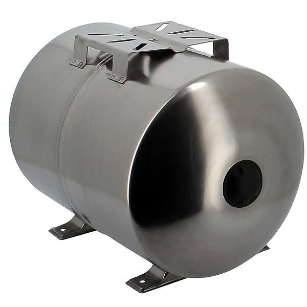 GT MARKET - Réservoir pression à vessie horizontal en inox - 50 litres - large