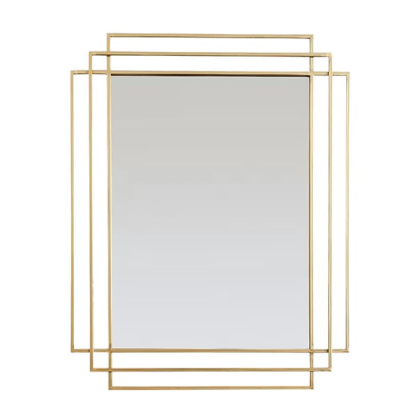 DADA ART - Miroir rectangle métal Art Déco - Doré mat - 48x70cm - large