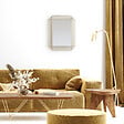 DADA ART - Miroir rectangle métal Art Déco - Doré mat - 48x70cm - vignette
