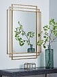 DADA ART - Miroir rectangle métal Art Déco - Doré mat - 48x70cm - vignette
