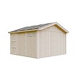 TIMBELA - Garage QUALITÉ PREMIUM 13 m² - L378xl412 cm - garage pour moto, vélos, machines de jardinage - Construction en Panneaux LP Smartside - Abri de jardin Timbela M990B - vignette