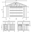 TIMBELA - Garage QUALITÉ PREMIUM 13 m² - L378xl412 cm - garage pour moto, vélos, machines de jardinage - Construction en Panneaux LP Smartside - Abri de jardin Timbela M990B - vignette