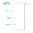 AURLANE - Paroi de Douche 120x195 cm en Verre Trempé 5 mm - Finition Or Brossé - GOLD ELEMENTARY - vignette