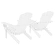 VIDAXL - vidaXL Chaises de jardin Adirondack avec table bois de sapin blanc - vignette