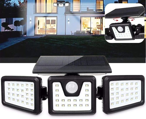 LUMISKY - 4 Projecteurs solaires sensor FALCON 800LM - large