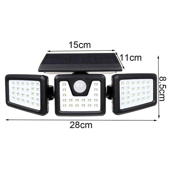 LUMISKY - 4 Projecteurs solaires sensor FALCON 800LM - large
