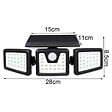 LUMISKY - 4 Projecteurs solaires sensor FALCON 800LM - vignette